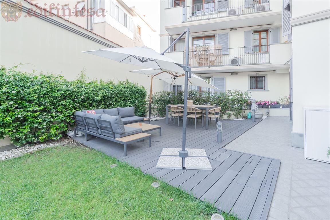 trilocale con giardino adiacenze centro